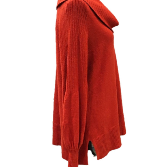 𝅺anthropologie Paloma Burnt Orange Cowl Neck Sweater M - Picture 5 of 12